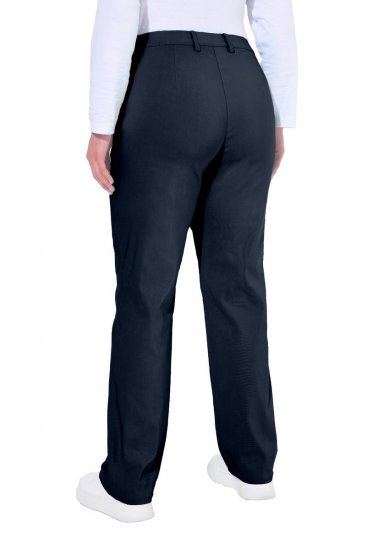 Ulla Popken 854987 Calças stretch quentes com cós confortável Azul-marinho - Calças de tecido - Calças Largas Femininas Plus Size