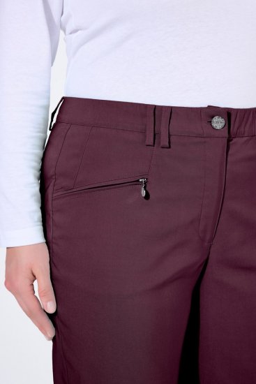 Ulla Popken 854987 Calças stretch quentes com cós confortável Beringela - Calças de tecido - Calças Largas Femininas Plus Size