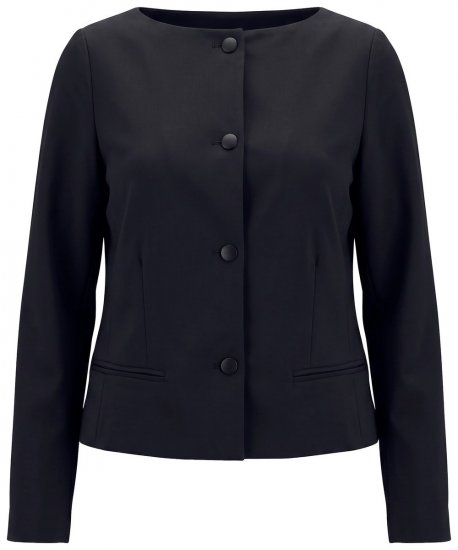 Ulla Popken 855136 Blazer elástico Preto - Blazers e Coletes - Blazers em Tamanhos Grandes