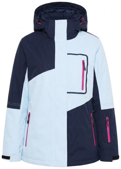 Ulla Popken 855307 Casaco de esqui HYPRAR com capuz amovível Azul-marinho - Roupa de esqui - 