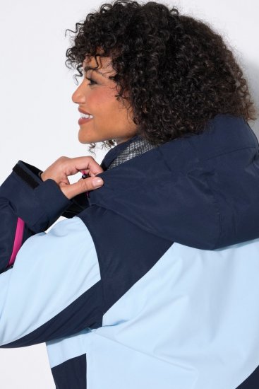 Ulla Popken 855307 Casaco de esqui HYPRAR com capuz amovível Azul-marinho - Roupa de esqui - 