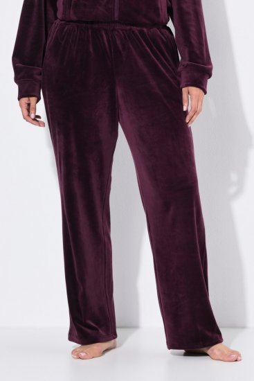 Ulla Popken 856119 Calças de estar em casa Ameixa - Pijamas/Loungewear - 