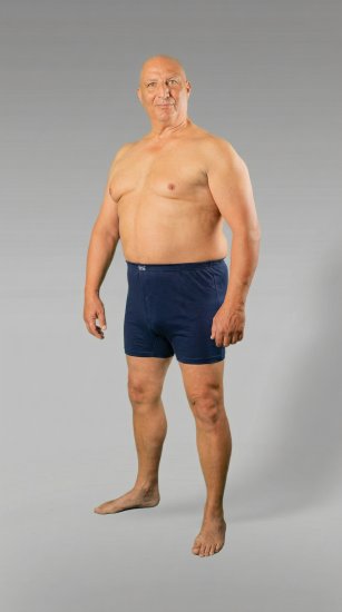 20 Nodi 935 Combed Cotton Jersey Boxer with Front Button Fly Navy - Boxers - Boxers Homem Tamanhos Grandes