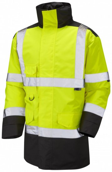 Leo Tawstock Warm Quilted Anorak Hi-Vis Yellow/Black - Roupa de trabalho - Roupa de Trabalho Tamanho Grande Homem