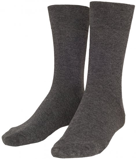 Adamo Aaron Soft-socks Charcoal 3-pack - Roupa Interior & natação - Roupa interior Homem Tamanhos Grandes
