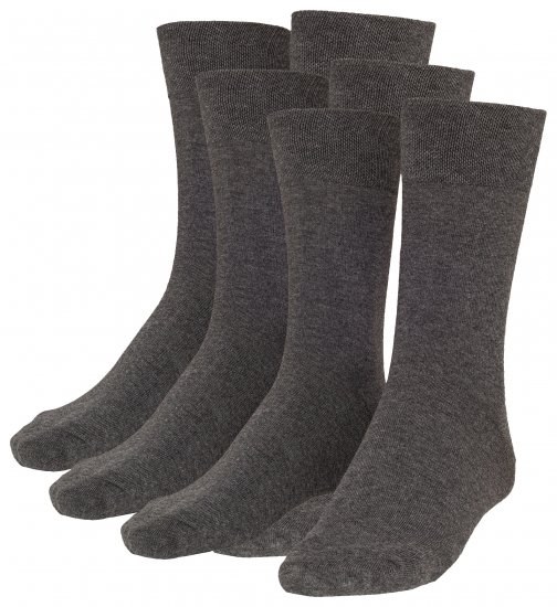 Adamo Aaron Soft-socks Charcoal 3-pack - Roupa Interior & natação - Roupa interior Homem Tamanhos Grandes