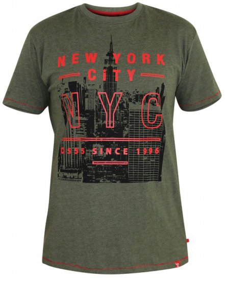 D555 Alex T-shirt Khaki - T-shirts - T-shirts Homem Tamanhos Grandes