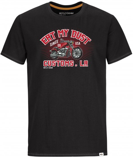 Motley Denim T-shirt Amble Black - T-shirts - T-shirts Homem Tamanhos Grandes