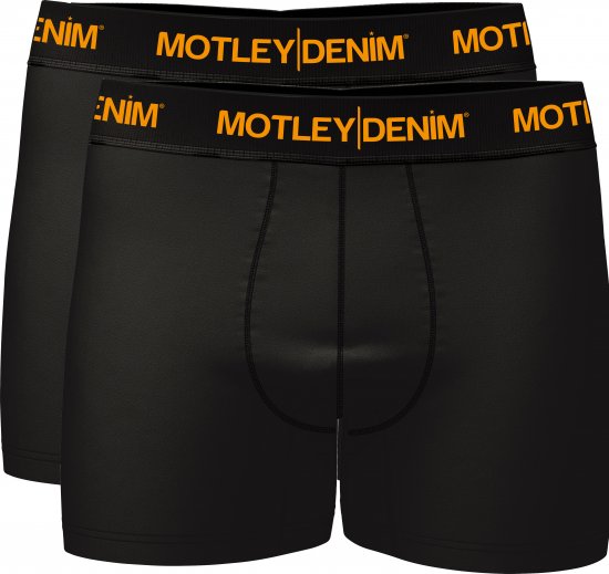 Motley Denim Amsterdam Boxershorts Black 2-pack - Roupa Interior & Natação - Roupa interior Homem Tamanhos Grandes