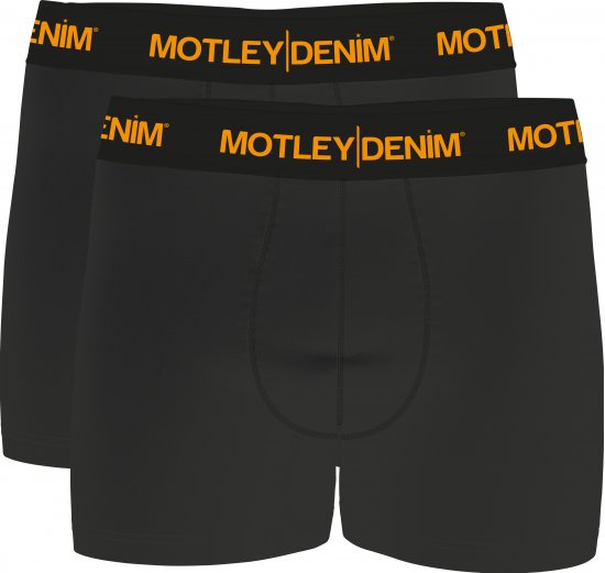 Motley Denim Amsterdam Boxershorts Charcoal 2-pack - Roupa Interior & natação - Roupa interior Homem Tamanhos Grandes