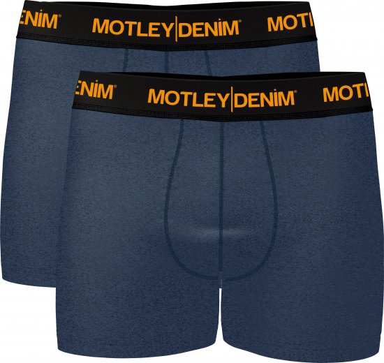 Motley Denim Amsterdam Boxershorts Dark Indigo 2-pack - Roupa Interior & natação - Roupa interior Homem Tamanhos Grandes