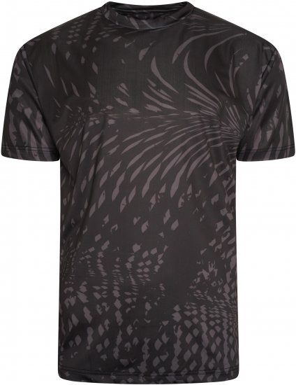 Kam Jeans AP003 Active Performance Marl Tee Black - T-shirts - T-shirts Homem Tamanhos Grandes