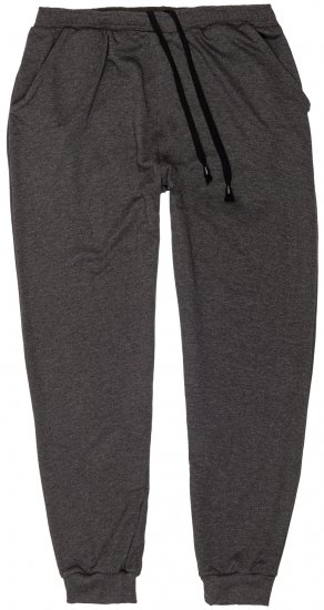 Adamo Athen Sweatpants with Cuffs Charcoal - Calças & calções de fato de treino - Calças de Fato de Treino Tamanhos Grandes 