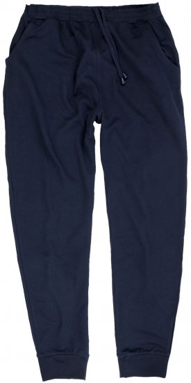 Adamo Athen Sweatpants with Cuffs Navy - Calças & calções de fato de treino - Calças de Fato de Treino Tamanhos Grandes 