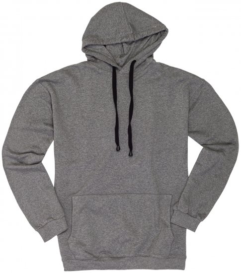 Adamo Athen Hoodie without Zipper Grey - Sweatshirts & hoodies - Sweatshirt & Camisolas com Capuz tamanhos grandes
