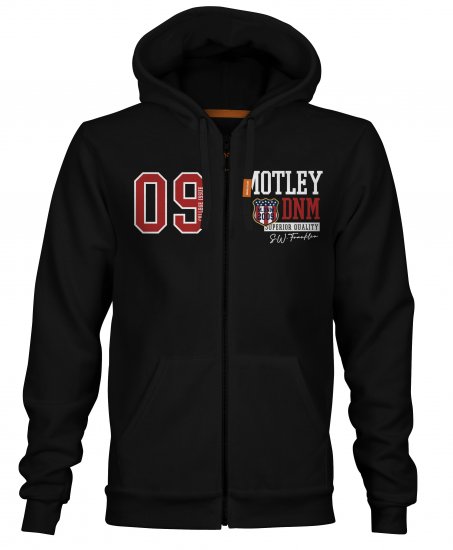 Motley Denim Berwick Hoodie Black - Sweatshirts & hoodies - Sweatshirt & Camisolas com Capuz tamanhos grandes