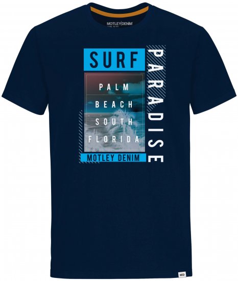 Motley Denim Bolton T-shirt Navy - T-shirts - T-shirts Homem Tamanhos Grandes