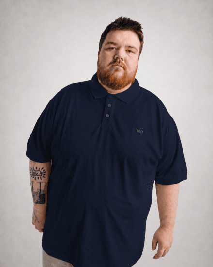 Motley Denim Bratislava Polo Navy - Pólos - Pólos Tamanhos Grandes Homem