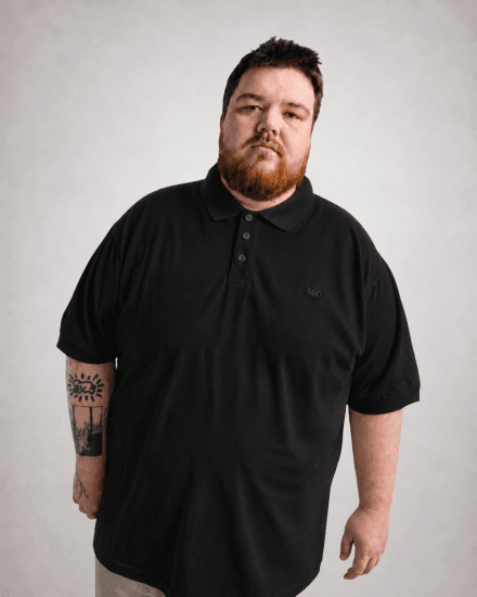 Motley Denim Bratislava Polo Black - Pólos - Pólos Tamanhos Grandes Homem