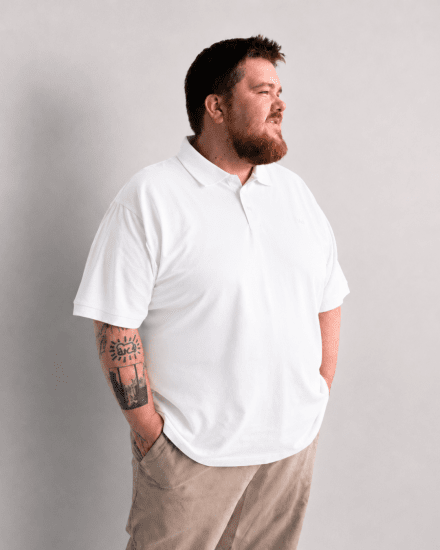Motley Denim Bratislava Polo White - Pólos - Pólos Tamanhos Grandes Homem