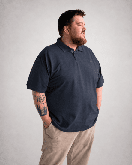 Motley Denim Bratislava Polo Dark Indigo - Pólos - Pólos Tamanhos Grandes Homem