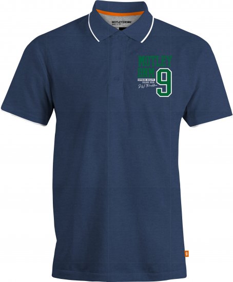Motley Denim Brighton Polo Dark Indigo - Pólos - Pólos Tamanhos Grandes Homem