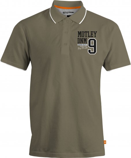 Motley Denim Brighton Polo Dark Khaki - Pólos - Pólos Tamanhos Grandes Homem