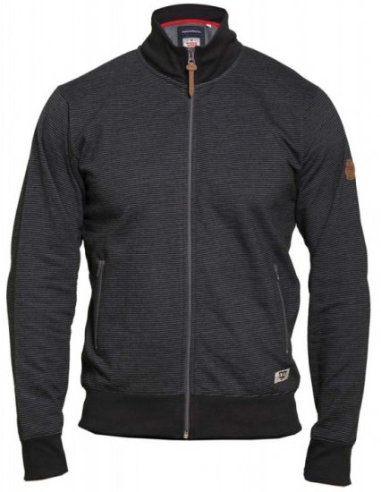 D555 Buxton Full Zip Sweatshirt Black - Sweatshirts & hoodies - Sweatshirt & Camisolas com Capuz tamanhos grandes