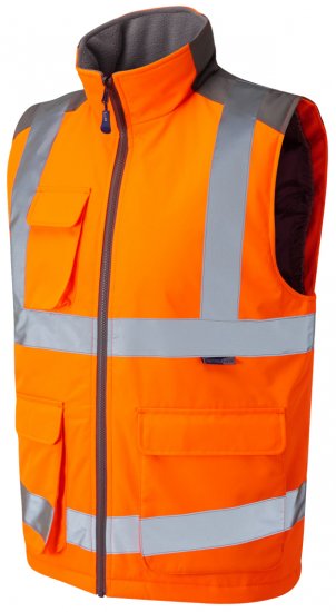Leo Torrington Bodywarmer Orange - Roupa de trabalho - Roupa de Trabalho Tamanho Grande Homem
