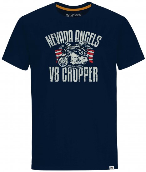 Motley Denim Cambridge T-shirt Navy - T-shirts - T-shirts Homem Tamanhos Grandes