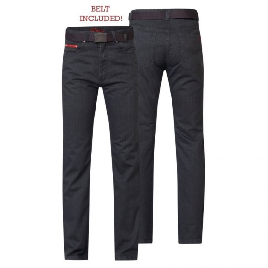 Duke Canary Bedford cord-pants Charcoal - Jeans & calças - Jeans & Calças Tamanhos Grandes Homem