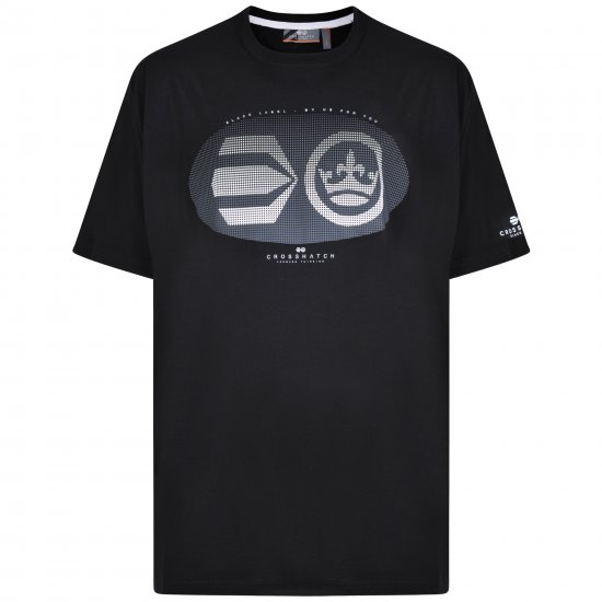 Crosshatch Eliptical T-shirt Black - T-shirts - T-shirts Homem Tamanhos Grandes