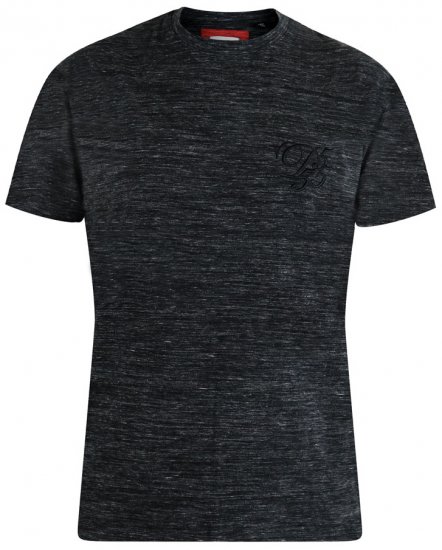 D555 Chalmer Couture Space Dye T-shirt Black - T-shirts - T-shirts Homem Tamanhos Grandes