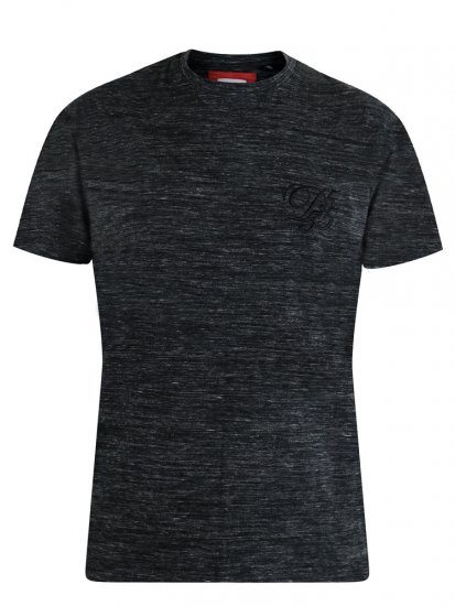 D555 Chalmer Couture Space Dye T-shirt Black - T-shirts - T-shirts Homem Tamanhos Grandes