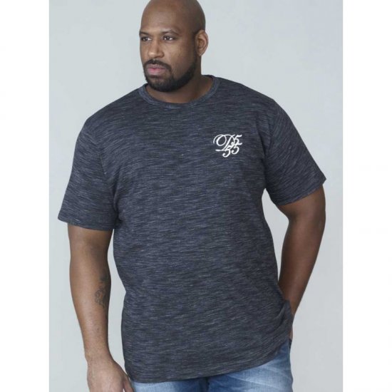 D555 Chalmer Couture Space Dye T-shirt Black - T-shirts - T-shirts Homem Tamanhos Grandes