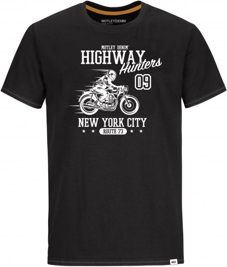 Motley Denim Chilton T-Shirt Black - T-shirts - T-shirts Homem Tamanhos Grandes