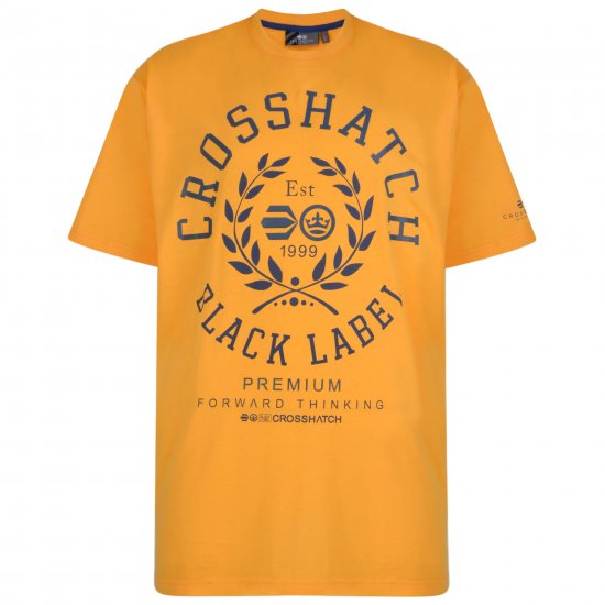 Crosshatch Laygos T-shirt Yellow - T-shirts - T-shirts Homem Tamanhos Grandes