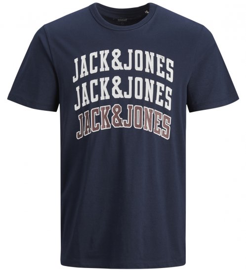 Jack & Jones JJCROSSING T-shirt Navy - T-shirts - T-shirts Homem Tamanhos Grandes