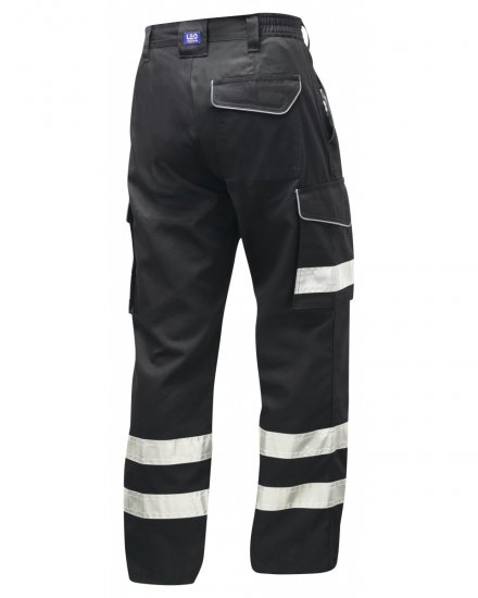 Leo Ilfracombe Cargo Pants Black - Roupa de trabalho - Roupa de Trabalho Tamanho Grande Homem