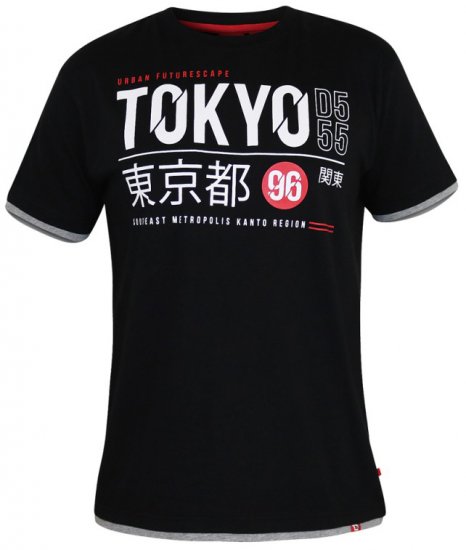 D555 Darnell T-shirt Black - T-shirts - T-shirts Homem Tamanhos Grandes