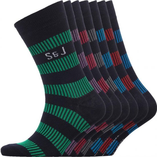 Smith & Jones Dasher 7-pack Socks - Roupa Interior & natação - Roupa interior Homem Tamanhos Grandes