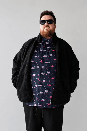 Jack & Jones Norrebro Teddy Jacket Black - Casacos - Casacos Homem Tamanhos Grandes
