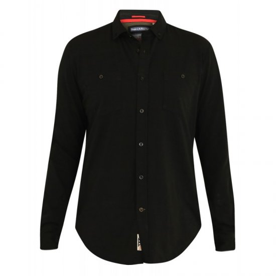 D555 Donnie Long Sleeve Jersey Shirt Black - Camisas - Camisas Homem Tamanhos Grandes