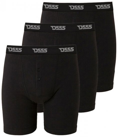 D555 Driver Boxershorts 3-pack Black - Roupa Interior & natação - Roupa interior Homem Tamanhos Grandes
