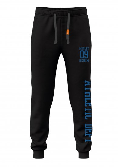 Motley Denim Dublin Sweatpants Black - Calças & calções de fato de treino - Calças de Fato de Treino Tamanhos Grandes 