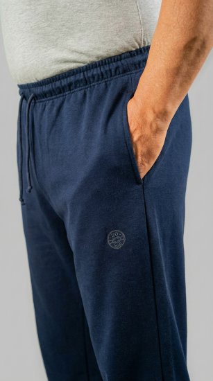 20 Nodi Grecale Stretch Fleece Cotton Sports Pants with Enzyme and Soft Touch Treatment Navy - Calças & calções de fato de treino - Calças de Fato de Treino Tamanhos Grandes 