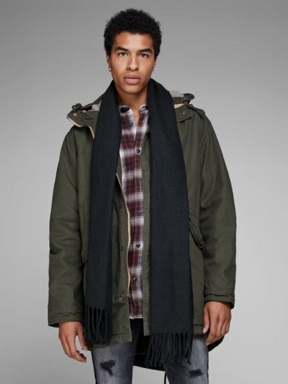 Jack & Jones Solid Cachecol Preto - Cachecóis - 