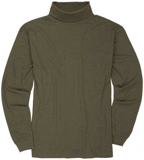 Adamo Fabio Comfort fit Turtleneck Long sleeve T-shirt Khaki - T-shirts - T-shirts Homem Tamanhos Grandes