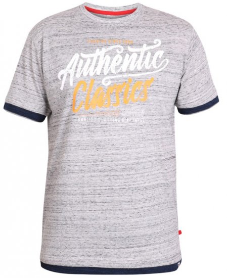 D555 Finn T-shirt Grey - T-shirts - T-shirts Homem Tamanhos Grandes