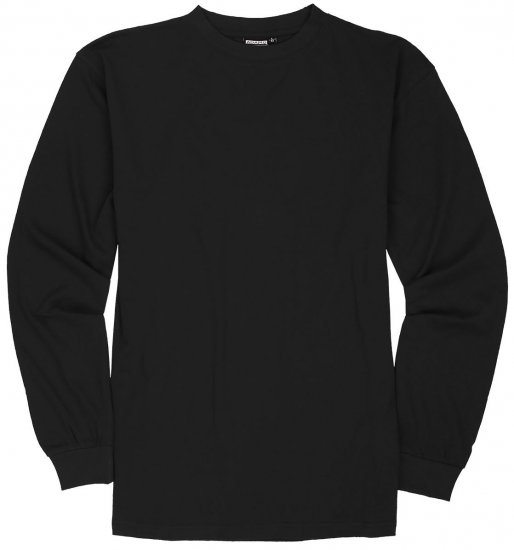Adamo Floyd Comfort fit Long sleeve T-shirt Black - T-shirts - T-shirts Homem Tamanhos Grandes